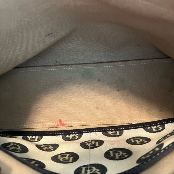 Dooney & Bourke Blue and White Logo Shoulder Bag - Picture 12 of 16